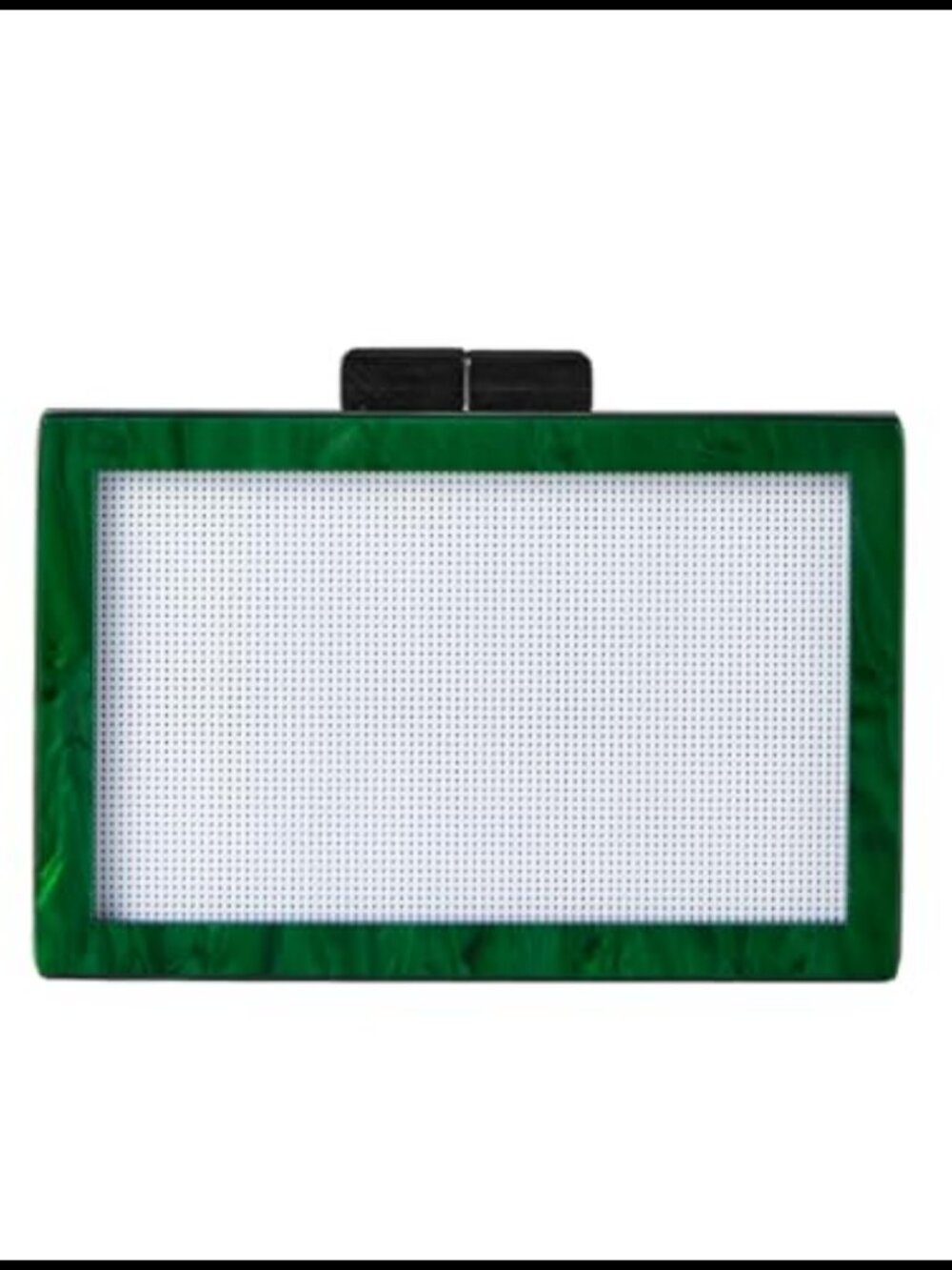 Acrylic Woven Pattern Square Box Crossbody Handbag Chain Purse DIY Needlepoint